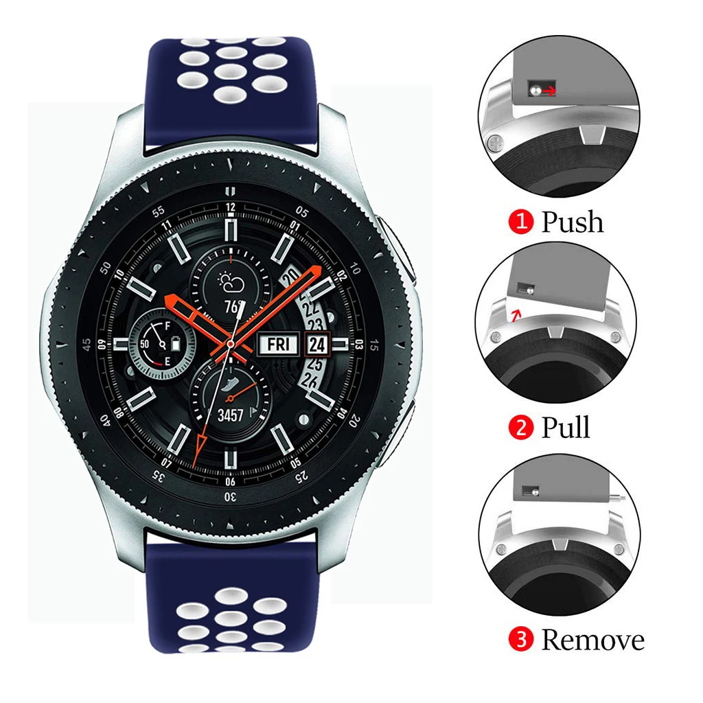 22 мм Универсальный мягкий силиконовый ремешок для samsung Galaxy Watch 46 мм спортивный ремешок браслет для samsung gear S3 классический/Frontier