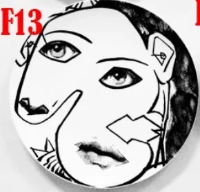 Изысканная мода Milan rosenthal Piero fornasetti тарелки чистый красочный цвет иллюстрации подвесные блюда образец комнаты/дома/отеля украшения - Цвет: M