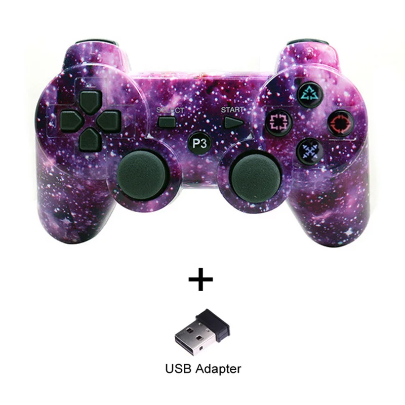 Star purple Беспроводной пульт управления Bluetooth для PS3 геймпад для Dualshock 3 джойстик, управление для Playstation 3 двойная вибрация SIXAXIS консоль - Цвет: Star purple
