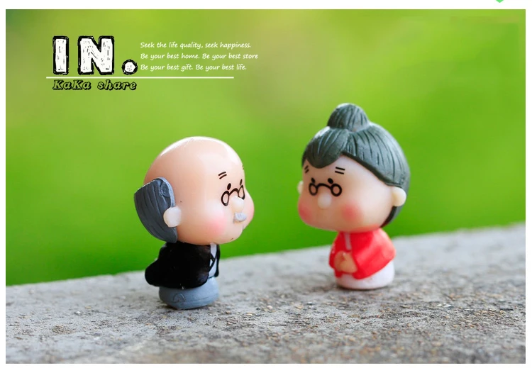 2 шт. старая бабушка микро сад бонсай украшения поделки милые старики фигурки