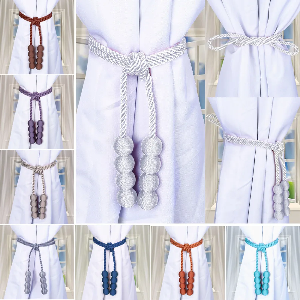 2Pcs Rope Window Curtain Tiebacks Tassel Binding Tie Backs Home Decor | Дом и сад