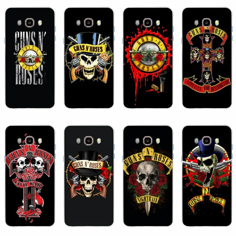 Модный чехол Guns n roses мягкий силиконовый из ТПУ для телефона Samsung Galaxy S6 S6edge A7 S7edge S8 S9