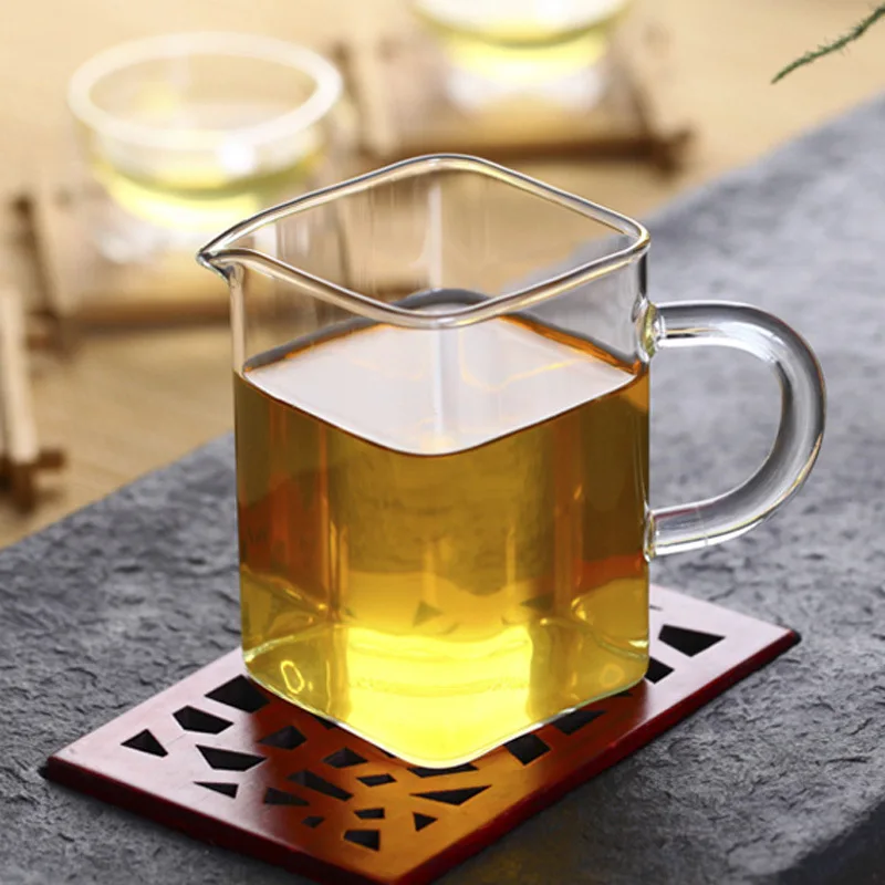 250 мл кунг фу чай с квадратным стеклом ярмарка чашка высокая температура чай|tea cup
