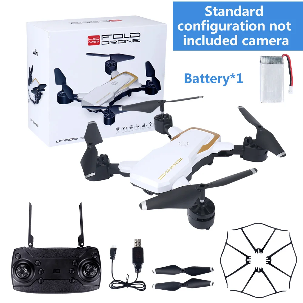 Standard W1 Дрон EBOYU LF609 2,4 Ghz 4CH Fold 2.0MP/0.3MP WiFi FPV RC Дрон удерживающий высоту Безголовый режим один ключ возврат RC Квадрокоптер RTF - Цвет: Standard W1