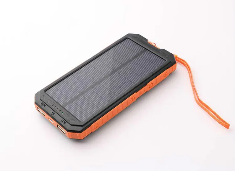 Солнечное зарядное устройство двойной USB банк силы 20000 mAh водонепроницаемый Bateria