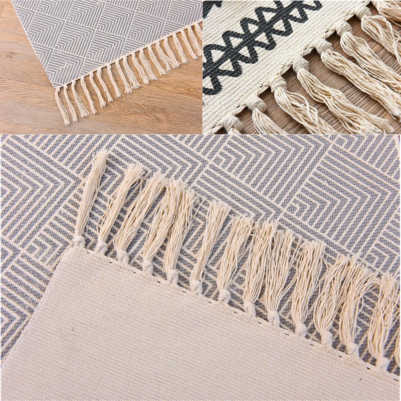 Ковер Morroco для гостиной и спальни хлопковый ковер с кисточками дивана окрашенный