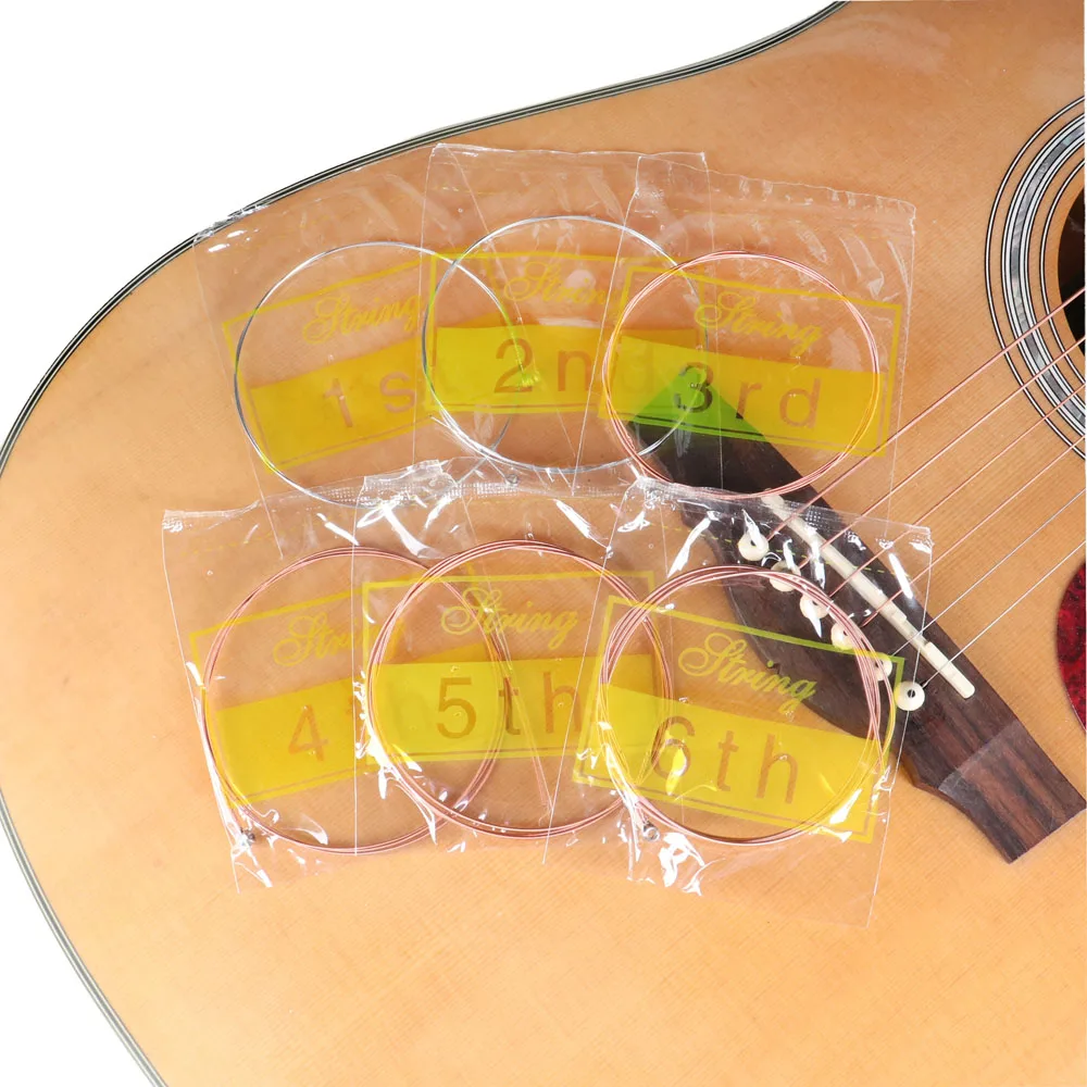 Акустическая гитара строка 6 шт./компл. чистого Strigning струны для гитары Guitarra басовые партии и аксессуары