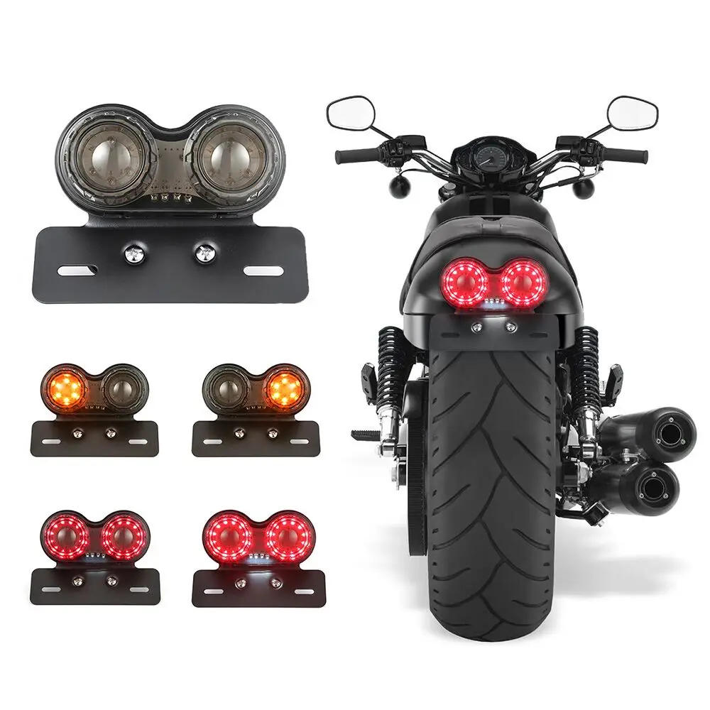 поворотники на мотоцикл Мотоцикл поворота тормоз светодиодные Номерной знак