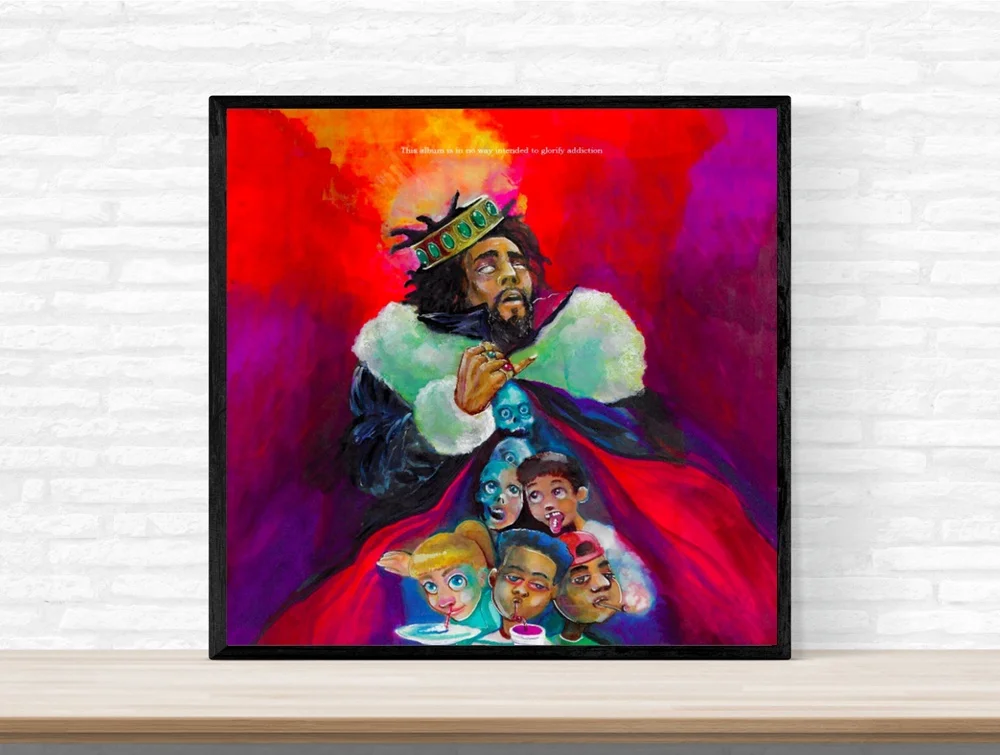

J. Cole KOD Album Music 2018 Hip Hop J Cole Oil Print Canvas Wall Art Decor Pictures Painting Art No Frame Oil Painting Print