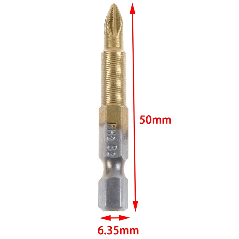 5 шт. Нескользящие отвертки с титановым покрытием 1/4 &quotс шестигранным