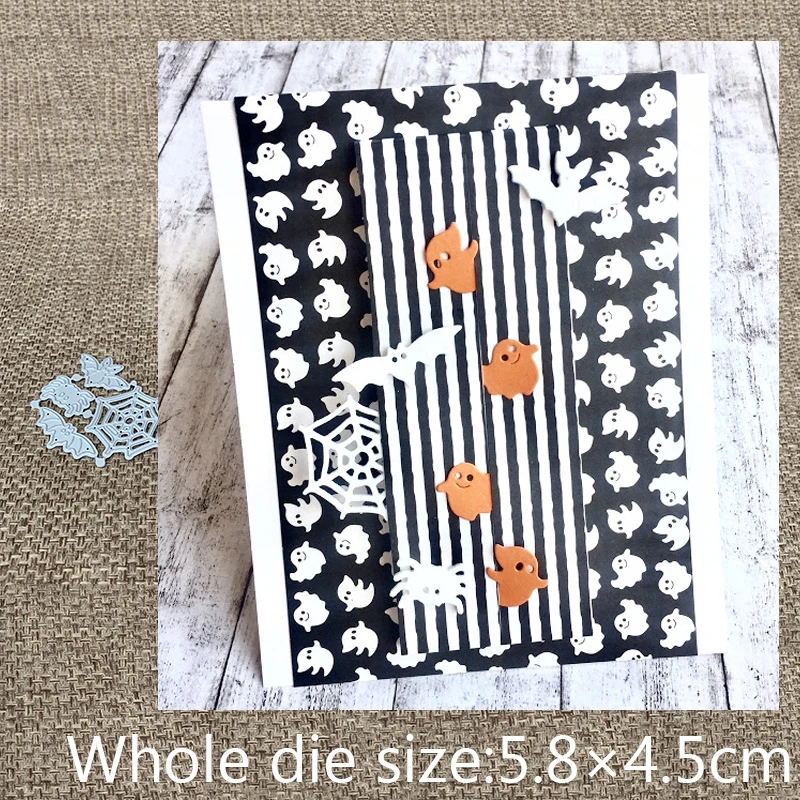 Новый дизайн металлические Вырубные штампы 4 шт. летучая мышь паук веб украшения