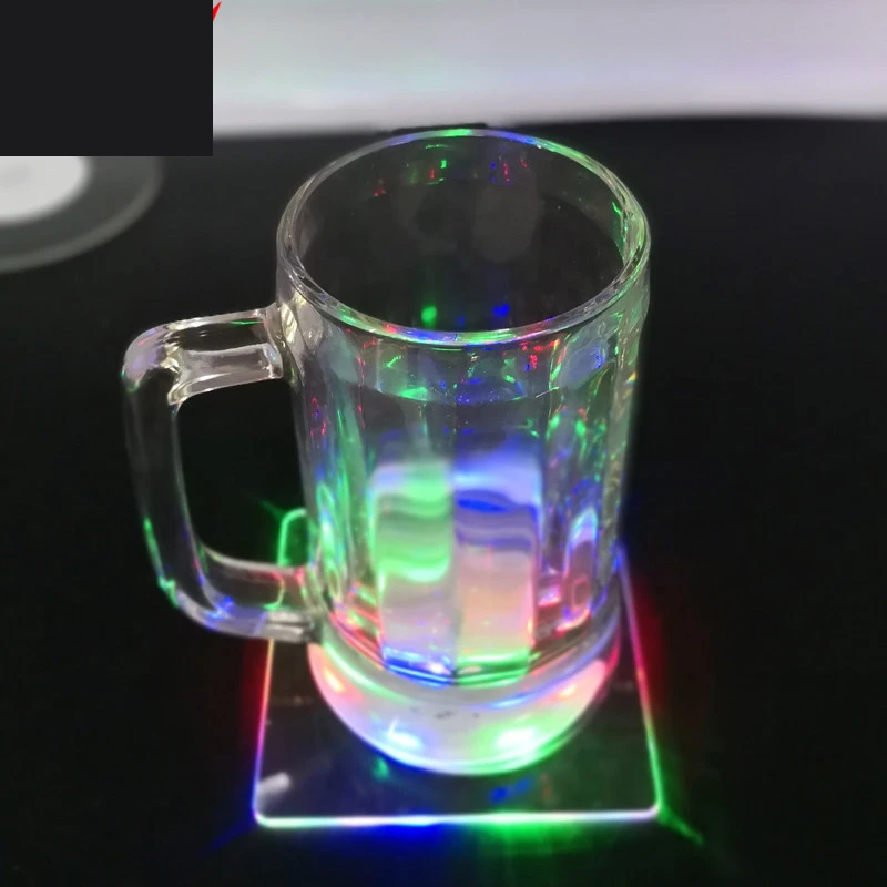 Хэллоуин LED бар люминесцентный мат и круглая подставка под чашку KTV свет база сила
