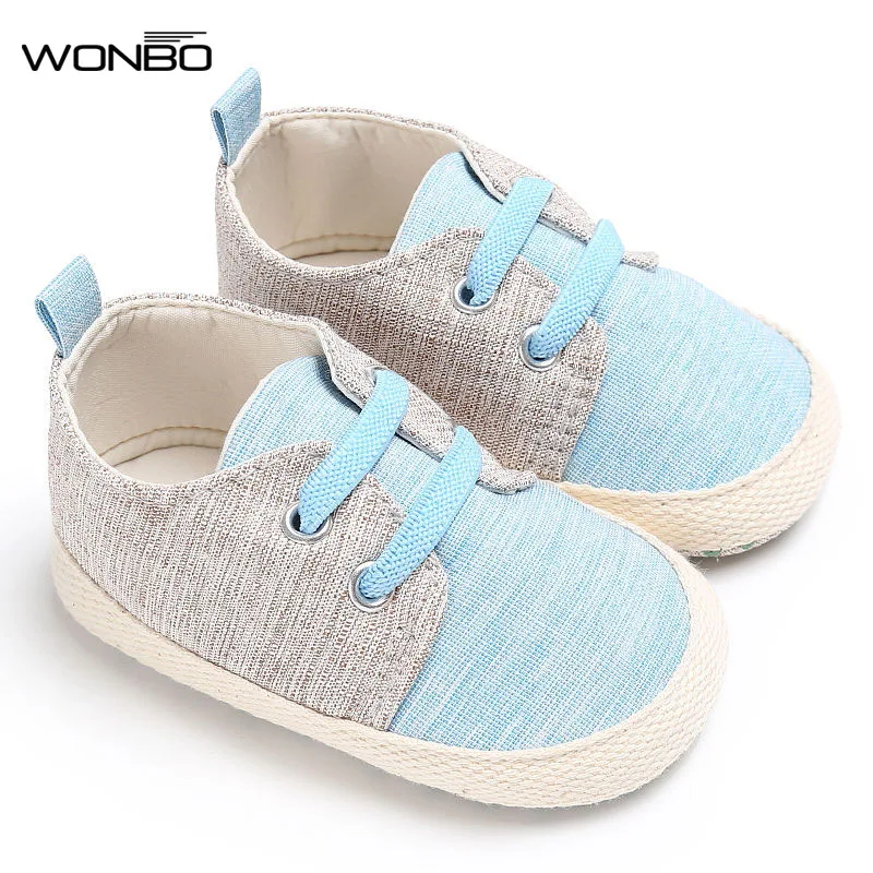 

WONBO 2019 Fashion Handsome Classic Casual Newborn Baby Boys Kids First Walkers Soft Soled Prewalker Shoes Footwear