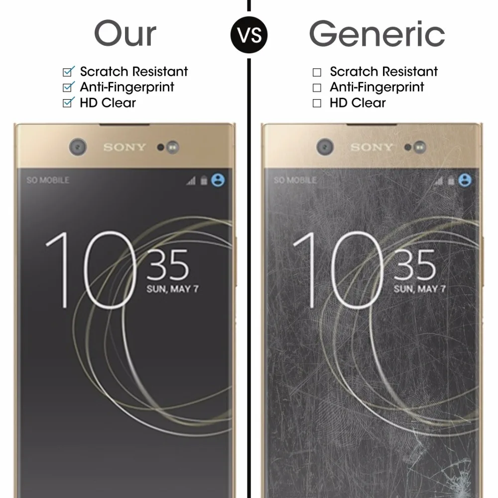 Пленка для экрана Sony Xperia XA1 Plus 0 26 мм 9H твердость поверхности 2.5D изогнутые края