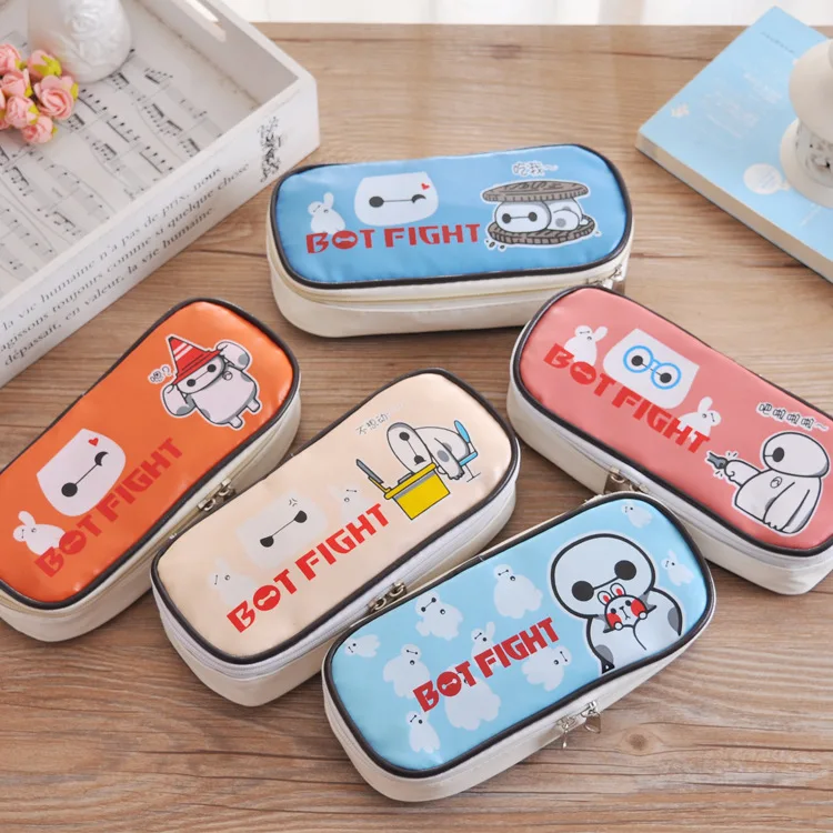 Школьные принадлежности продвижение Papeleria Trousse школьников Stylo корейский стиль Kawaii Big Hero Baymax Карандаш Чехол коробка гелевая ручка