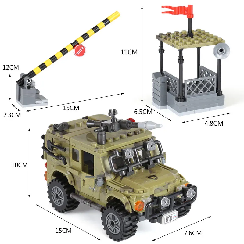XB06012 Jeep Car Model Military Series Set Building Blocks Bricks Technic Toys Kids Christmas Gift | Игрушки и хобби