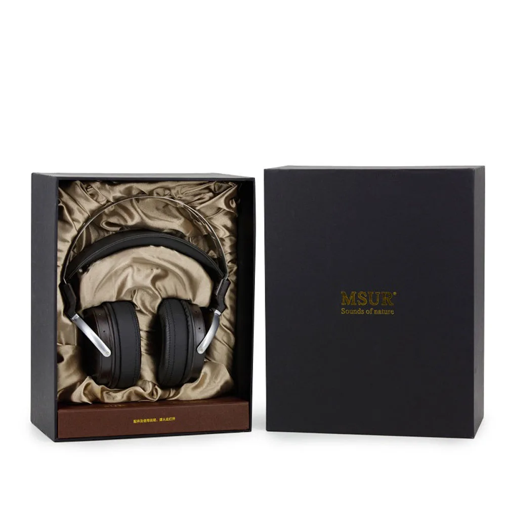 MSUR N650 деревянный Металл Hifi Музыка DJ наушники гарнитура с бериллиевым сплава драйвер Portein кожа