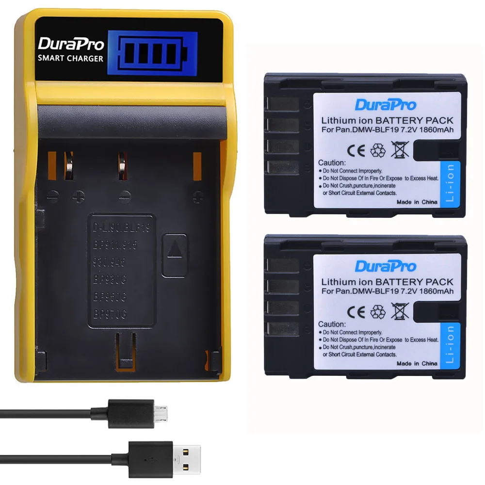 2 шт. Аккумулятор для камеры с ЖК дисплеем и USB зарядным устройством|Цифровые