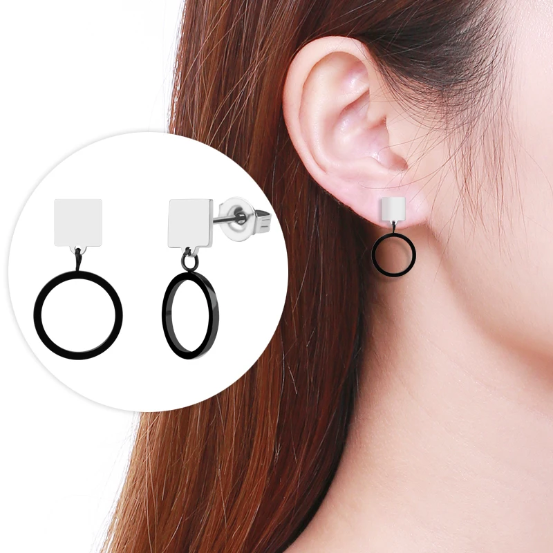 CHUKUI Punk Christmas Stainless Steel Geometric Gold Stud Earrings Earing Fashion Jewelry Gifts For Women Girls Wholesale | Украшения и
