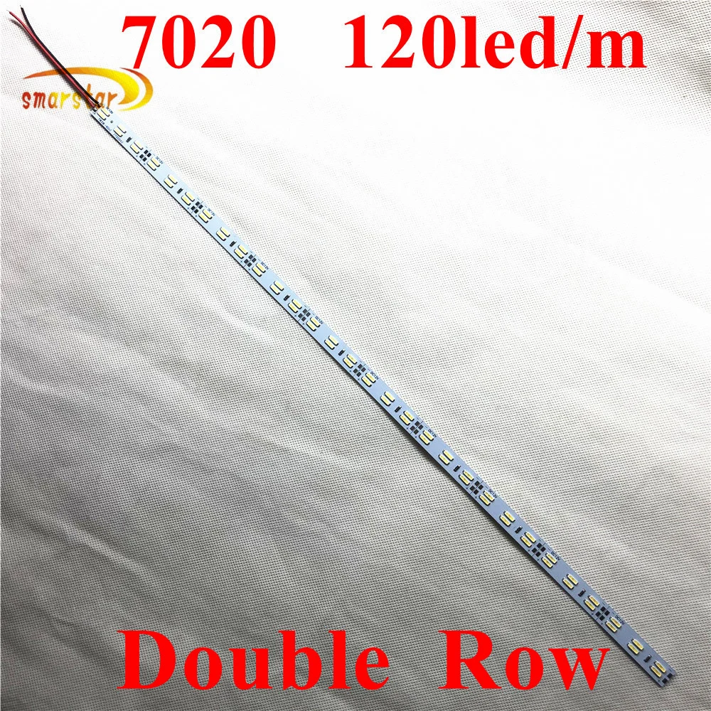 Smarstar 0.5 m Double Row 7020 Cool White Led Hard Strip Bar Light Rigid LED Lighting DC 12V 50cm 12 Watts Lights Lamp | Лампы и