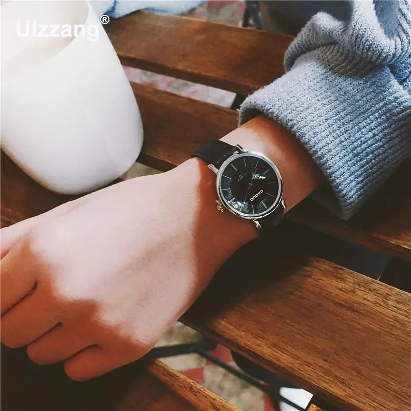 2018 модные парные часы из натуральной кожи популярные повседневные Кварцевые