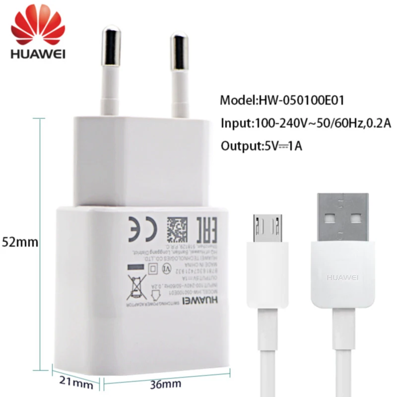 Оригинальное зарядное устройство Huawei Micro USB кабель 1 м 1A Honor 4a 4c 4x 5a 5c 5x 6a 6c 6x6s P6 P7 P8 lite