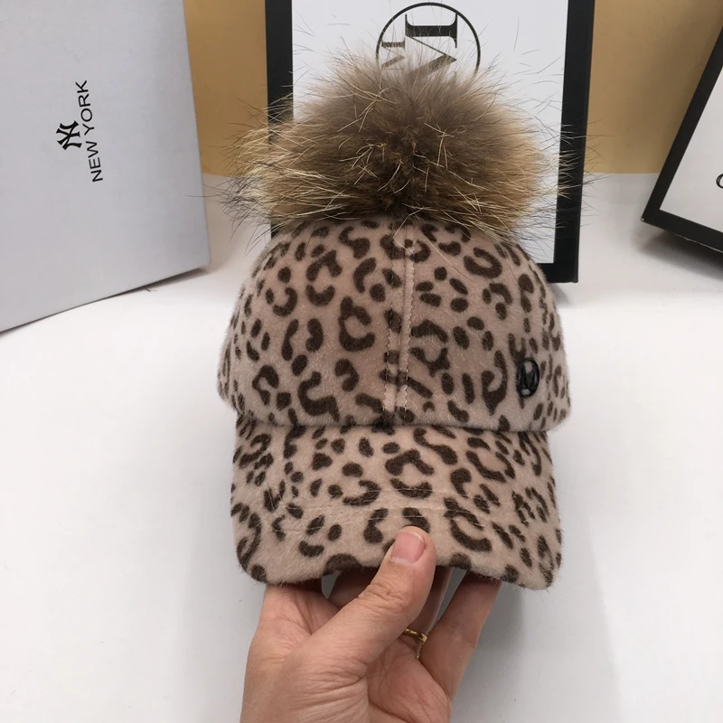 Winter hats for women joker topi leopard baseball cap is the bulb warm hat | Аксессуары для одежды