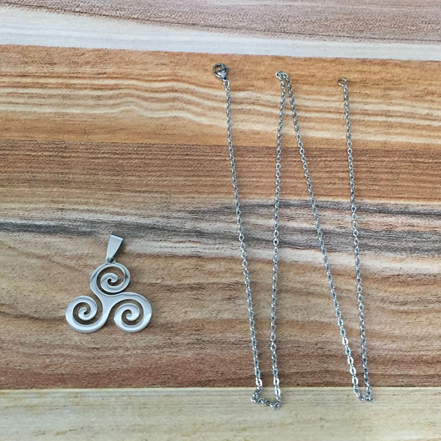 HOBBORN Трендовое женское ожерелье с волком из нержавеющей стали Triskele Triskelion Allison Argent, мужские подвески и ожерелья, ювелирное изделие, подарок