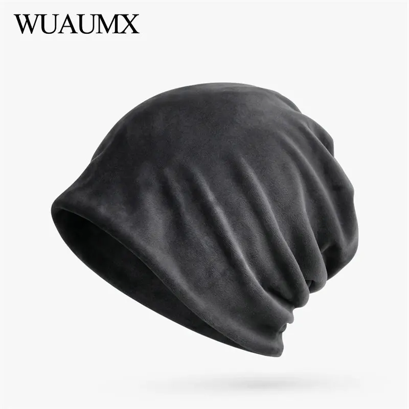 Wuaumx новая зимняя быстрая многофункциональная Шапка-тюрбан однотонные мягкие