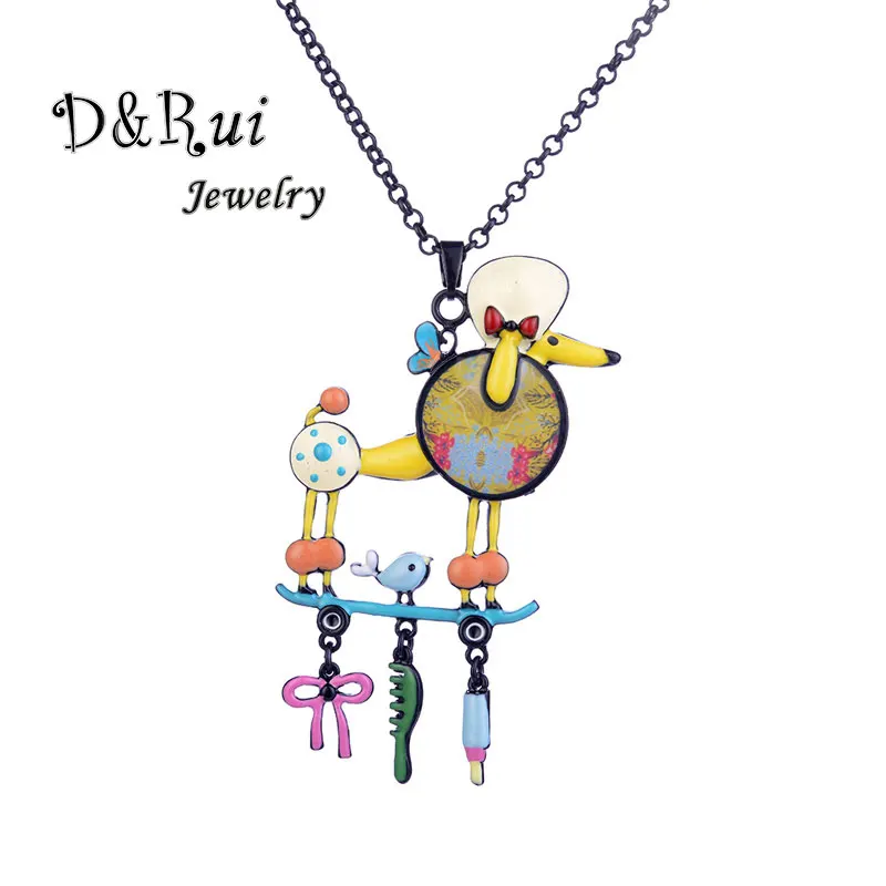 Женское эмалированное ожерелье из сплава ожерелья и кулоны длинные цепи Женская