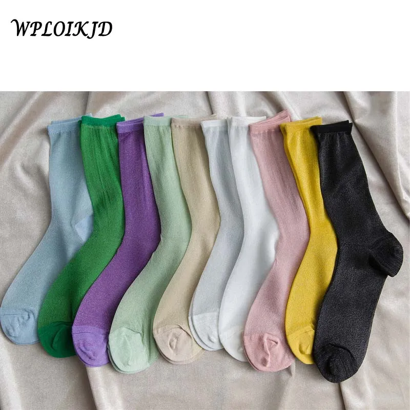 

[WPLOIKJD] новые продукты, удобные модные носки, тонкие прозрачные женские носки, Творческие носки, носки в стиле Харадзюку