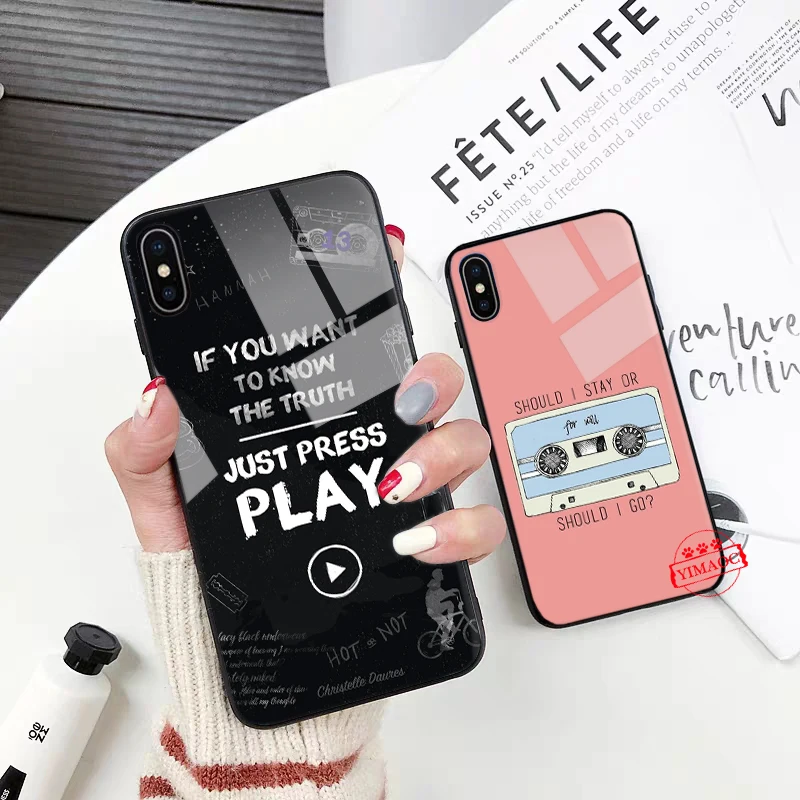 YIMAOC 13 причин почему новый дизайн стеклянный чехол для телефона Apple iPhone XR X XS Max 6 6S 7 8