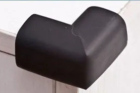 10Pcs/lot Thicken Corner Guards Protection Baby Safety Corner Guards Glass Coffee Table Corner Collision Protective Toddler Safe - Color: Black