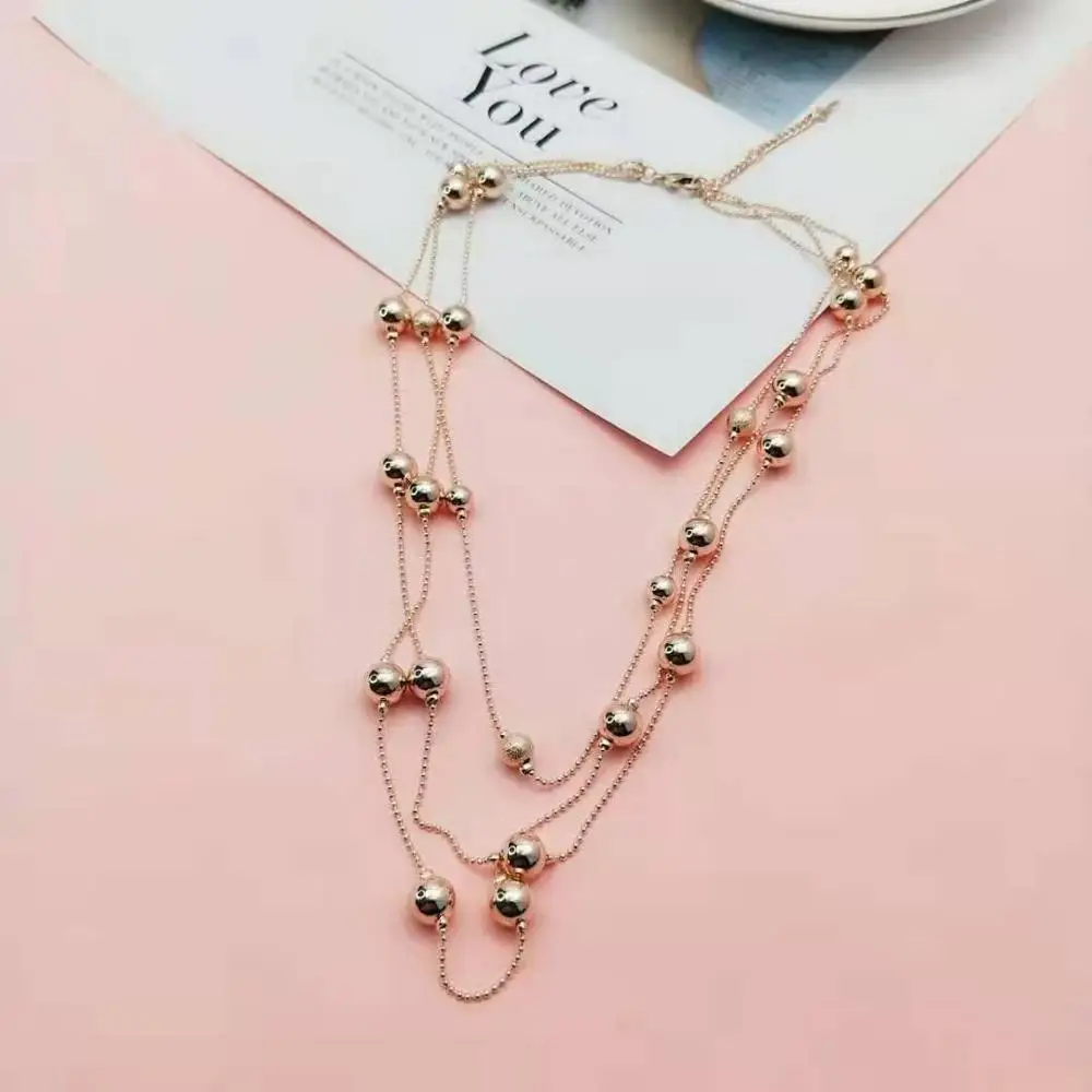 Модные женские ожерелья роза с покрытием золотого цвета хорошего качества