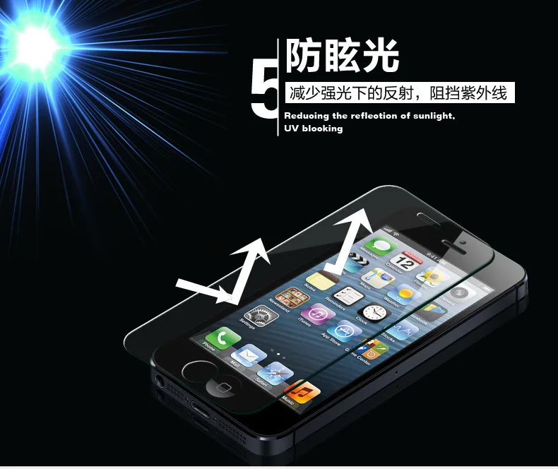2000 шт. взрывозащищенное Закаленное стекло для iphone 5 0 3 мм 9H|glass for 5s|glass 5sglass 2 |
