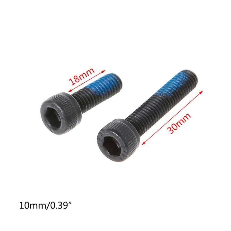 

4pcs Bicycle Screw Disc Brake Conversion Adapter Parts Accessories M6x18/M6x30 Steel With Spacer Bolt Repair Kit