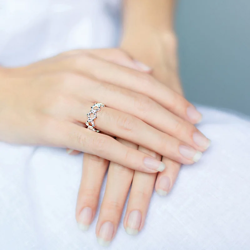 Серебряные кольца S.VEX для женщин, ювелирные изделия, милый дизайн со звездочками, модное открытое кольцо Anillos Mujer, подарки, ювелирные изделия.