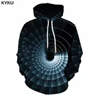 KYKU 3d толстовки для мужчин Vortex Толстовка космическая фантазия гипноз принт Толстовка черная дыра Аниме Мужская одежда Модный Зимний пуловер