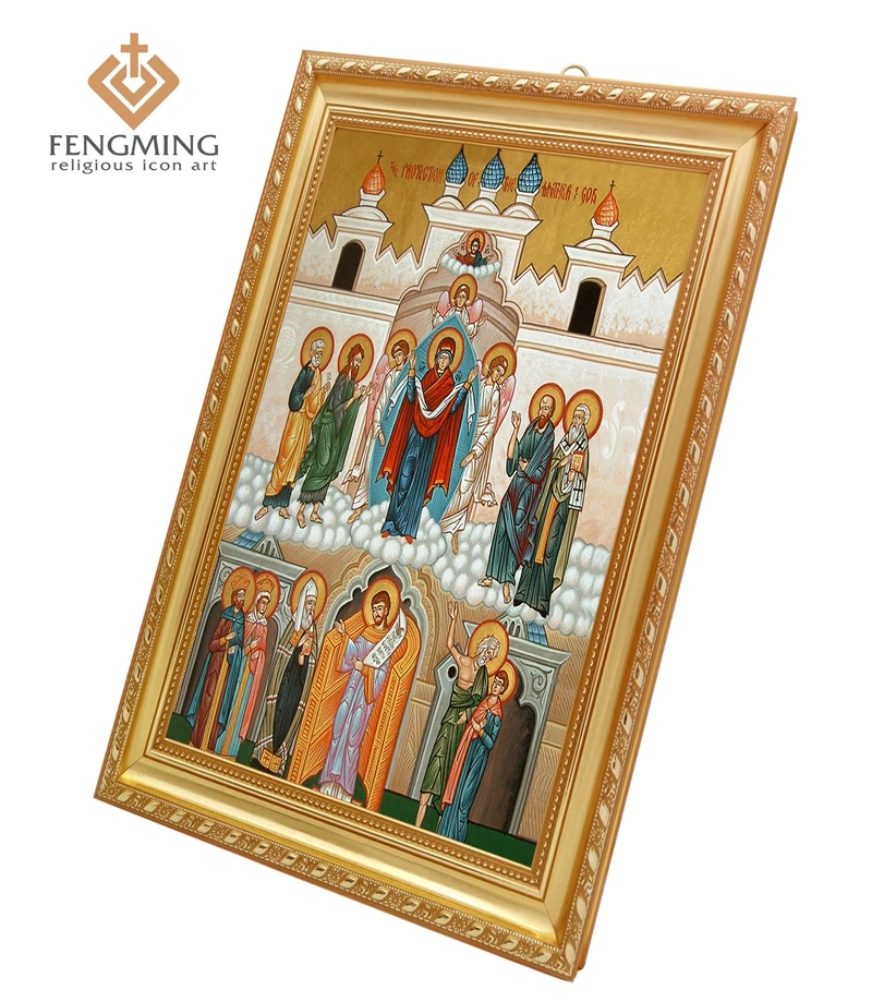 Античный религиозный медведь для защиты Матери Бога пластиковая фоторамка