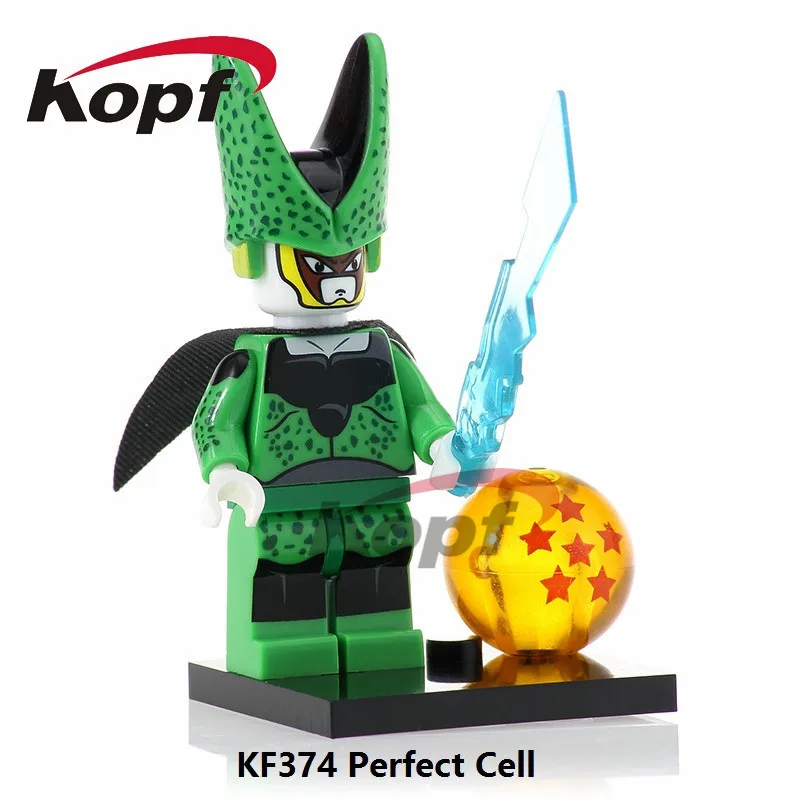 KF374WithoutBox KF2051 строительные Боки Dragon Ball Z рисунок Золотой Freiza Krilin General Bule Future трусы кирпичи экшн подарок для детей игрушки - Цвет: KF374WithoutBox