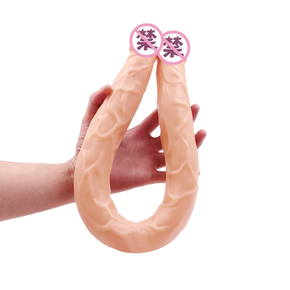 WEDKG Гибкий двойной фаллоимитатор 56 см Дилдо Дон Лесбийский фалоиммитатор Пенис