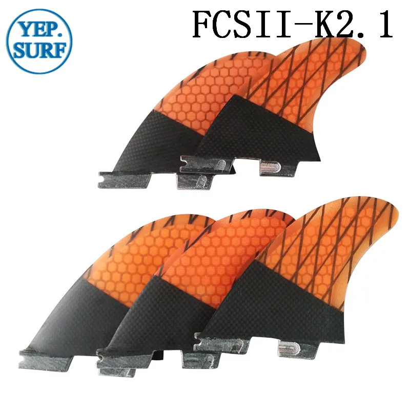 FCS2 плавник с Сотами углерода Tri-Set Fin FCSII K2.1 плавник для серфинга Quilhas
