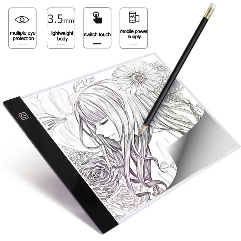 A4 светодиодный цифровой графический планшет художник Фотофон из тонкой