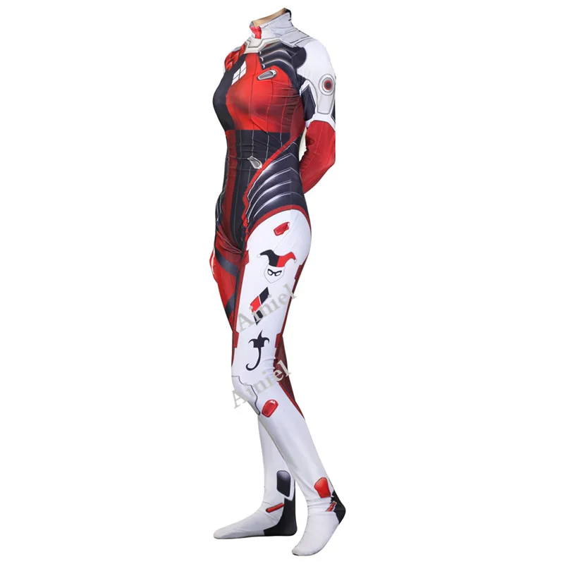 Костюм для косплея Ainiel D.VA боди Harleen Quinzel Zentai Комбинезоны женщин и девочек|Костюмы