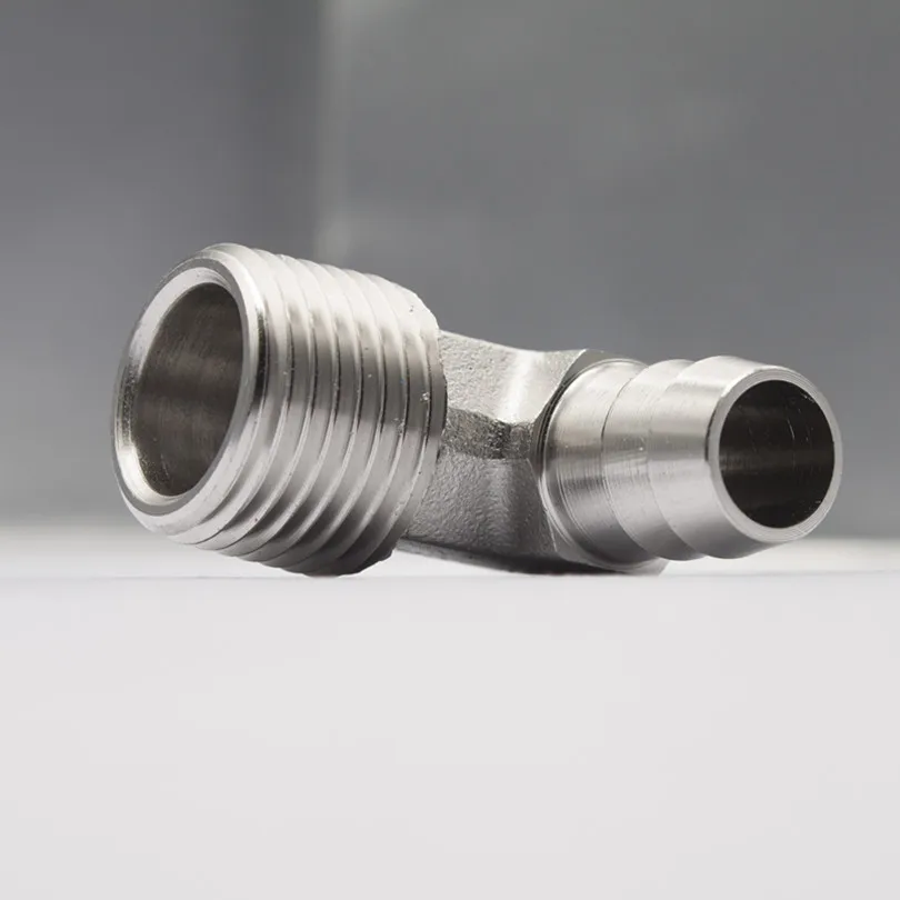 LTWFITTING 90 Degree Elbow Stainless Steel 316 Barb Fitting 1/2&quot ID Hose x Male NPT Air Gas | Обустройство дома
