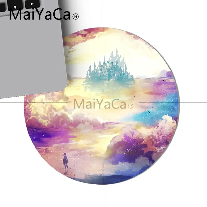 Прочный резиновый коврик для мыши MaiYaCa с изображением облаков на заказ диаметром
