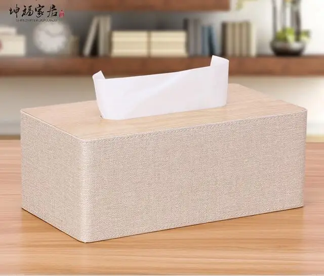 large imitated Elm Высококачественный pu кожаный держатель для бумажных полотенец pu кожаные коробки для салфеток Авто Декор для интерьера чехол для полотенец органайзер для носового платка - Цвет: large imitated Elm
