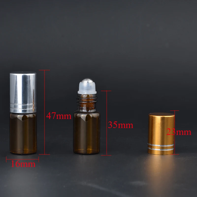 MUB - 3 мл (100 шт./лот) Мини Милая портативная катушка янтарные духи бутылка пустой
