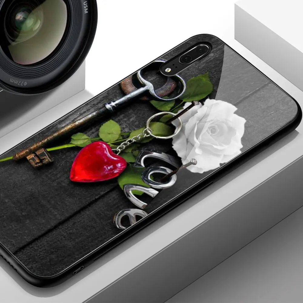 01888 Чехол Finder для huawei mate 9, чехол, красная роза, Цветочный, закаленное стекло, чехол для huawei mate 9 10 Pro P10 P20 Honor V9 V10 Play Nova 3e - Цвет: 01888