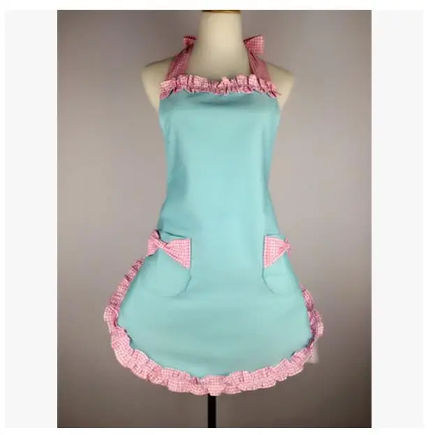 Роскошные фартуки сетки Ресторан Небесно голубой ногтей красота модный фартук